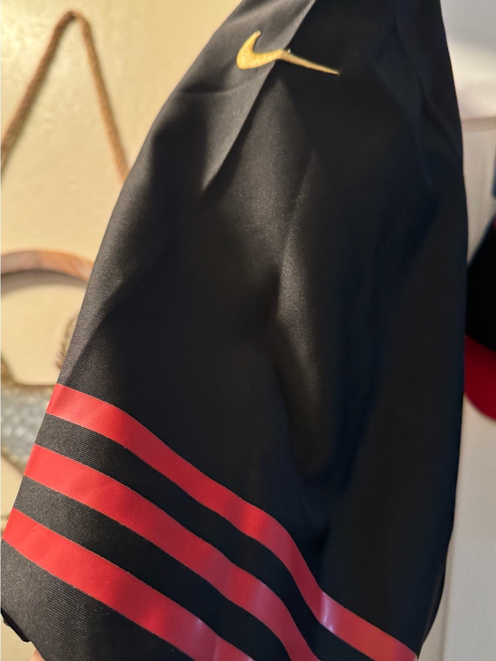 Nike Men’s On-Field NFL Jacket in Black and Red - Picture 7 of 10